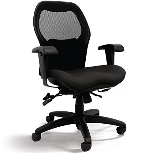 BodyBilt Seating Sola LT Ergonomic Office Chair | Comfortable Mid Back Computer Chair | Back Support Office Chair | Ultra-Soft | Ergonomic Lumbar Support Chair | Swivel Computer Task Chair