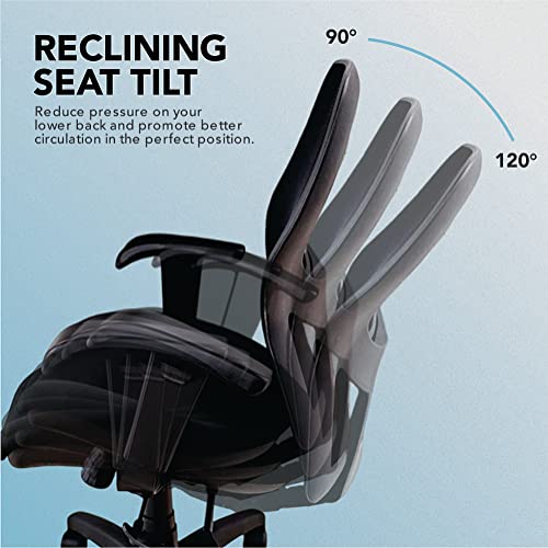 BodyBilt Seating Sola LT Ergonomic Office Chair | Comfortable Mid Back Computer Chair | Back Support Office Chair | Ultra-Soft | Ergonomic Lumbar Support Chair | Swivel Computer Task Chair