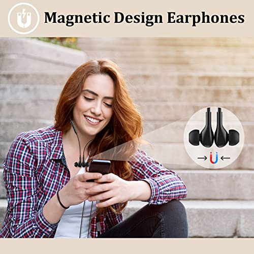 Guguearth Lightning Headphones for iPhone,MFi Certified in-Ear Lightning Earphones for iPhone,Magnetic Earbuds for iPhone with Mic Controller Compatible with iPhone 14 13 12 11Pro Max XR 8 7 (Black)