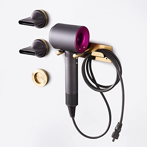 BANJEKT Hair Dryer Stand for Dyson Supersonic Hair Dryer, SUS304 Dyson Hair Dryer Wall Mount, Punch- Free Dyson Hair Dryer Holder Dyson Hair (Silver)