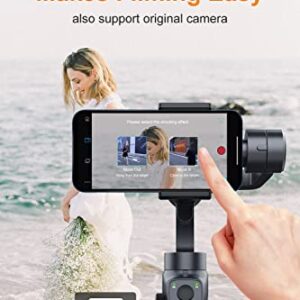 3-Axis Gimbal Stabilizer for iPhone 14 13 12 Pro Max XS X XR Samsung s21 s20 Android Smartphone, Handheld Gimble with Focus Wheel, Phone Stabilizer for Video Recording Vlog - FUNSNAP Capture 2s Combo