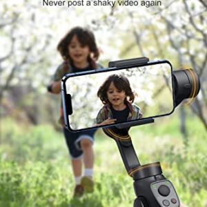 3-Axis Gimbal Stabilizer for iPhone 14 13 12 Pro Max XS X XR Samsung s21 s20 Android Smartphone, Handheld Gimble with Focus Wheel, Phone Stabilizer for Video Recording Vlog - FUNSNAP Capture 2s Combo