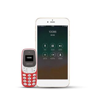 Mini Phone, Small Cell Phone Unlocked Phone Dual SIM Dual Standby Tiny Phone with Built-in Voice Changer, Bluetooth Dialing, Pocket Mini Mobile Phone for Kids Adults (Red)