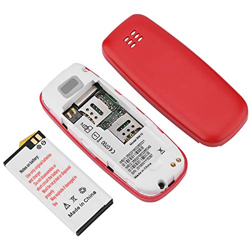 Mini Phone, Small Cell Phone Unlocked Phone Dual SIM Dual Standby Tiny Phone with Built-in Voice Changer, Bluetooth Dialing, Pocket Mini Mobile Phone for Kids Adults (Red)