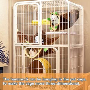 LEFTSTARER Ferret Rat Hammock Bed Guinea Pig Tunnel Hideout Ferret Rat Cage Accessories Toy Hammock for Hamster Sugar Glider Chinchilla Rat Ferret Guinea Pig