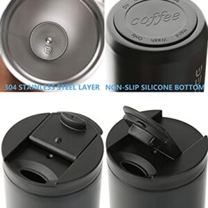 Wulisan Travel Mug Coffee Hot Travel Mug Vacuum Insulated Coffee Mug with Leak Proof Screw Lid Coffee Cup Keep Warm or Cold for Coffee or Tea Drinks 13.5oz/400ml(Black)