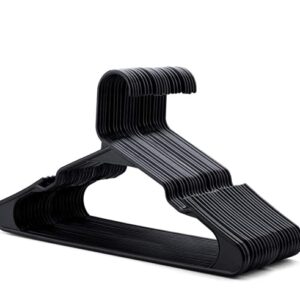 Mainstays Plastic Hangers Black - 50 Pack