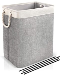 laundry basket of the collapsible linen,laundry hamper with rope handles built-in lining with foldable brackets laundry storage baskets for bathroom,toys and clothing organization