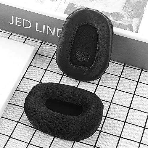 Geekria Comfort Velour Replacement Earpads + Mic Windscreen Foam Compatible with BlueParrott B450-XT, B450XT Headphones Mic Foam Cover + Ear Cushions/Cushion Pad Repair Parts (Black)