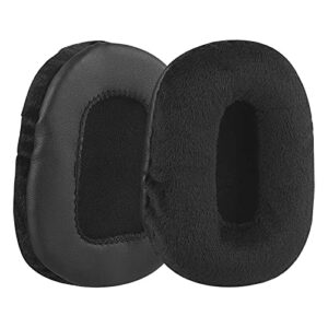 Geekria Comfort Velour Replacement Earpads + Mic Windscreen Foam Compatible with BlueParrott B450-XT, B450XT Headphones Mic Foam Cover + Ear Cushions/Cushion Pad Repair Parts (Black)