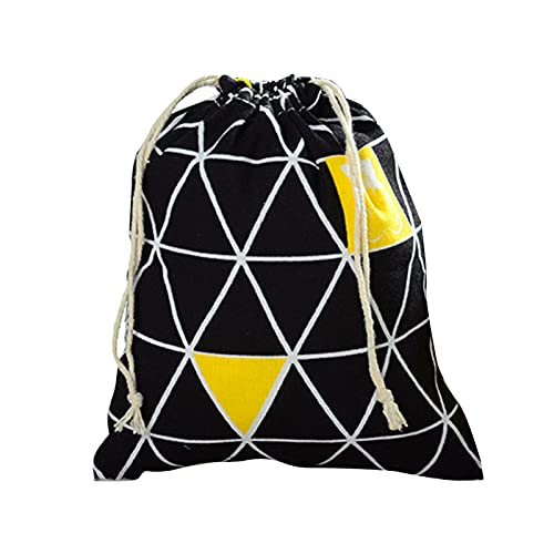 LEAQU Storage Bag Washable Drawstring Design Printed Foldable Clothes Pouch Eye-catching Convenient M