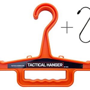 Tactical Hanger by HICE | Original Heavy Duty Hanger | 200 lb Load Capacity | Durable High Impact Resin | for Body Armor, Tactical Gear, Police Gear, Military Gear, Scuba, Survival Equipment (Orange)