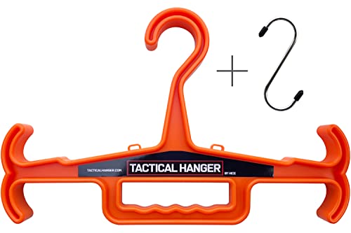 Tactical Hanger by HICE | Original Heavy Duty Hanger | 200 lb Load Capacity | Durable High Impact Resin | for Body Armor, Tactical Gear, Police Gear, Military Gear, Scuba, Survival Equipment (Orange)