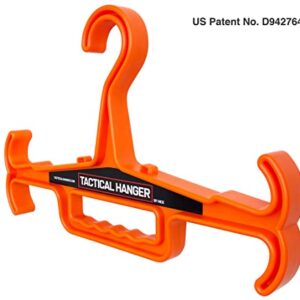 Tactical Hanger by HICE | Original Heavy Duty Hanger | 200 lb Load Capacity | Durable High Impact Resin | for Body Armor, Tactical Gear, Police Gear, Military Gear, Scuba, Survival Equipment (Orange)