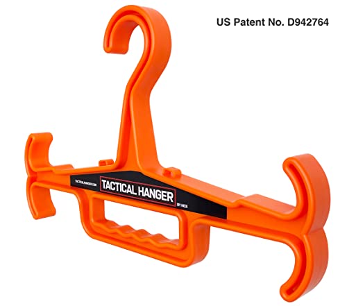 Tactical Hanger by HICE | Original Heavy Duty Hanger | 200 lb Load Capacity | Durable High Impact Resin | for Body Armor, Tactical Gear, Police Gear, Military Gear, Scuba, Survival Equipment (Orange)