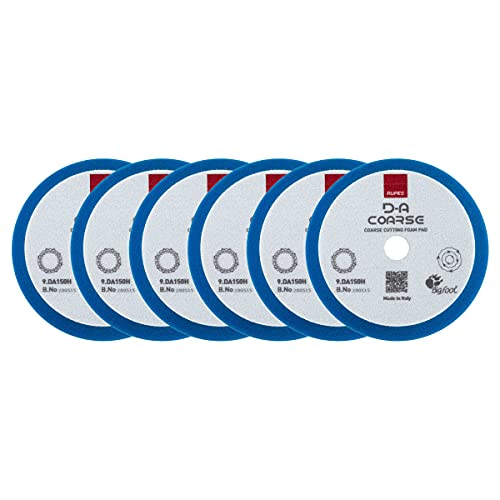 RUPES 150 mm (6 inch) High Performance Coarse Cutting Foam Pad D-A Coarse (6)