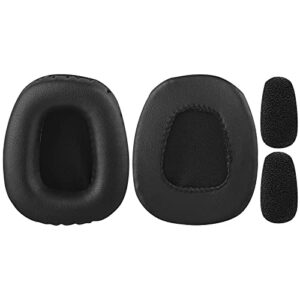 Geekria QuickFit Replacement Earpads + Mic Windscreen Foam Compatible with BlueParrott B550-XT, B550XT Headphones Mic Foam Cover + Ear Cushions/Cushion Pad Repair Parts (Black)