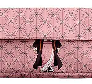 HANDAFA Manga Demon Slayer Pencil Case Anime Kemitsu No Yaibu Pencil Pouch Holder(Nezuko Pink)