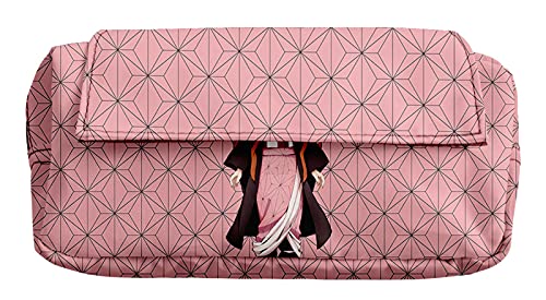 HANDAFA Manga Demon Slayer Pencil Case Anime Kemitsu No Yaibu Pencil Pouch Holder(Nezuko Pink)