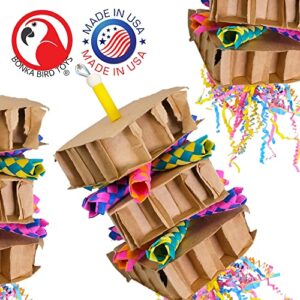 Bonka Bird Toys 3734 Clown Box Medium Bird Toy Conure African Grey Shred Pleasure