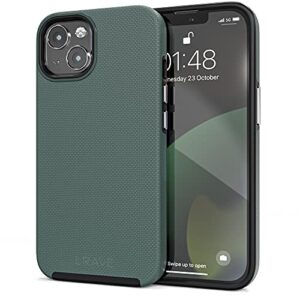 crave dual guard for iphone 13 mini, shockproof protection dual layer case for apple iphone 13 mini (5.4") - forest green