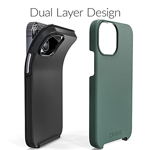 Crave Dual Guard for iPhone 13 Mini, Shockproof Protection Dual Layer Case for Apple iPhone 13 Mini (5.4") - Forest Green