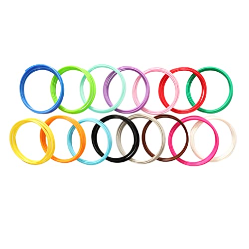 DO3D 15 Bright Colors 1.75mm 3D Pen PLA Filament Refill, Each Color 10feet, Total 150 Feet 3D Pen/3D Printer PLA Sample Pack, Compatible with MYNT3D / SCRIB3D Printing Pen