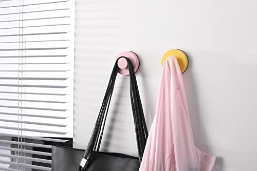 ABTIABGY Powerful Vacuum Suction Cup Hooks Heavy Duty Organizer for Towel, Bathrobe and Loofah - Shower Hooks for Bathroom & Kitchen - Waterproof White (2 Pack)