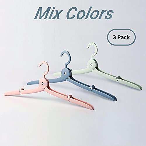 Travel Folding Hangers (3pcs), Portable Folding Clothes Hangers, Save Space and Easy to Carry