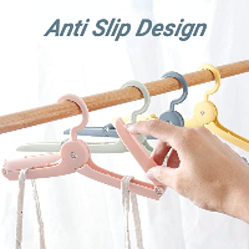 Travel Folding Hangers (3pcs), Portable Folding Clothes Hangers, Save Space and Easy to Carry