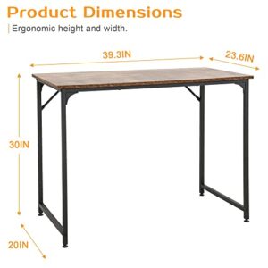 PayLessHere Computer Desk 40'', Modern Writing Desk, Simple Study Table, Industrial Office Desk, Sturdy Laptop Table for Home Office, Vintage