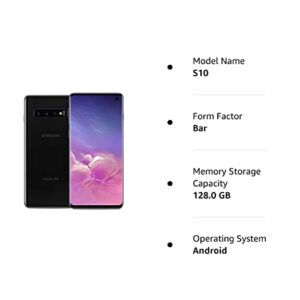 Samsung Galaxy S10 128GB 6.1" 4G LTE Fully Unlocked, Prism Black (Renewed)