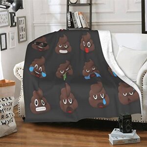 poop throw blanket warm ultra-soft micro fleece blanket for bed couch living room
