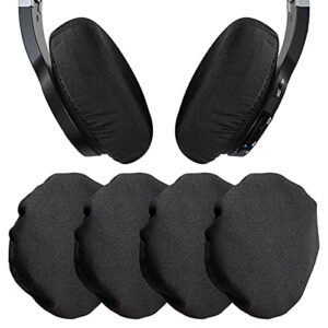 headphone ear pads covers, pchero 2 pairs washable strechable headset earpad cloth cover for gym, training, aviation, racing, gaming over the ear headphones, fit 3.5" - 4.3" ear pads