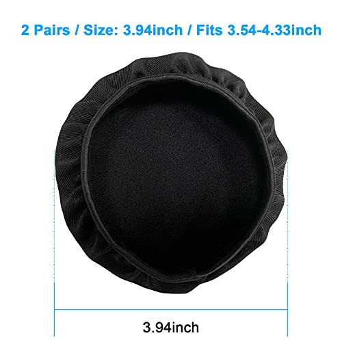 Headphone Ear Pads Covers, PChero 2 Pairs Washable Strechable Headset Earpad Cloth Cover for Gym, Training, Aviation, Racing, Gaming Over The Ear Headphones, Fit 3.5" - 4.3" Ear Pads