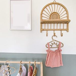 3Pcs Rattan Kids Hanger Kids Garments Organizer Rack Hat Hanging Hook Wall Hooks Kids Room Decor Hanger LEGLO