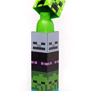 Minecraft Water Bottle GREEN OR RED Kids Mobs Torch Sports Travel Mug Flask 650ML