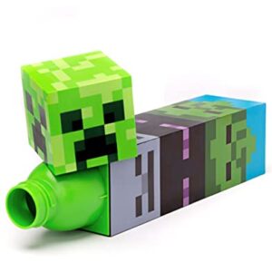 Minecraft Water Bottle GREEN OR RED Kids Mobs Torch Sports Travel Mug Flask 650ML