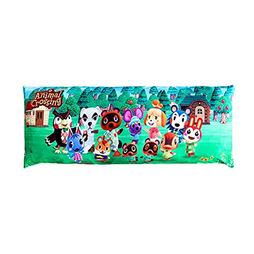 Franco Kids Bedding Super Soft Microfiber Zippered Body Pillow Cover, 54 in x 20 in, Animal Crossing