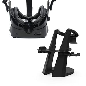 amvr vr headset display stand and controllers holder,facial interface bracket & pu leather foam face cover pad replacement comfort set for valve index headset (vr stand + face cover)