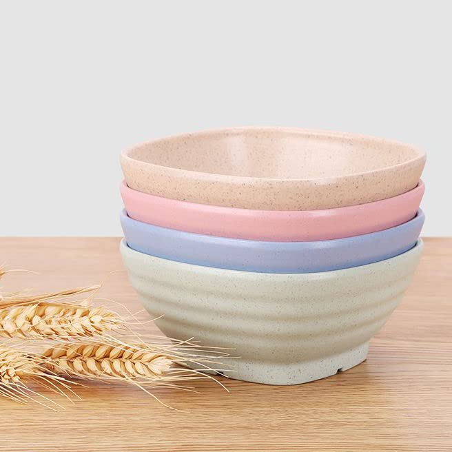 SOUJOY 20 Pack Wheat Straw Bowls, 20 Oz Unbreakable Cereal Bowls, Reusable Soup Bowls for Snacks, Rice, Condiments, Side Dishes, Ice Cream, Microwave and Dishwasher Safe
