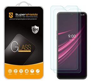 (2 pack) supershieldz designed for t-mobile revvl v+ 5g / revvl v plus 5g tempered glass screen protector, anti scratch, bubble free