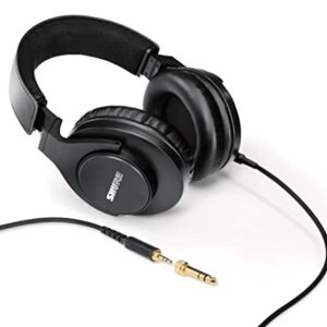 Shure SRH440A Over-Ear Wired Headphones for Monitoring & Recording, Professional Studio Grade, Enhanced Frequency Response, Work with All Audio Devices, Adjustable & Collapsible Design - 2022 Version