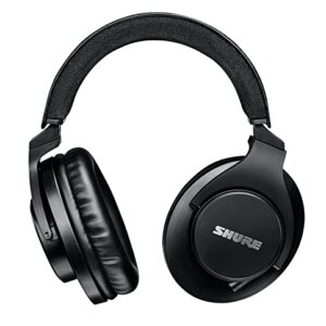 Shure SRH440A Over-Ear Wired Headphones for Monitoring & Recording, Professional Studio Grade, Enhanced Frequency Response, Work with All Audio Devices, Adjustable & Collapsible Design - 2022 Version