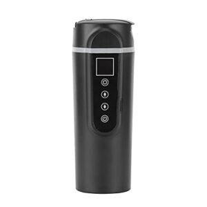 yctze smart temperature control travel coffee mug 450ml 12-24v electric heated travel mug stainless steel car cup 0-100℃ adjustable,20-25 min quick heating for heated travel mug temperature control cu