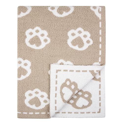 Kid Nation Baby Blankets for Girls Baby Boy Toddler Blanket Soft Baby Quilt Plush Crib Blanket Newborn Stroller Blanket Nursery Infant Bear Paw Khaki,40 x 30 in