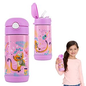 franco kids double wall insulated stainless steel water bottle, 12-ounce, sony vivo