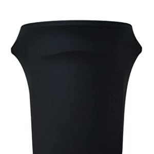 SPANDEX & TABLE LINENS Spandex Stretch Trash CAN Cover 55 Gallon Round with Open Bottom for Dolly