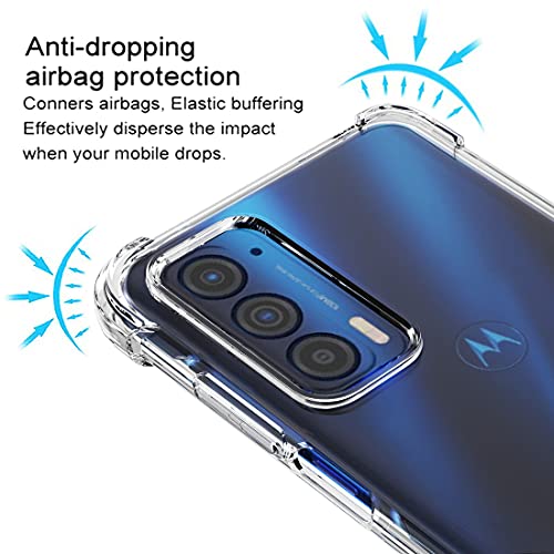 Osophter for Moto Edge 2021 Case,Moto Edge 5G UW Case Clear Transparent Flower Reinforced Corners TPU Shock-Absorption Flexible Cell Phone Cover for Motorola Moto Edge 2021(Clear)