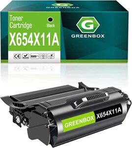 greenbox remanufactured x654x11a high yield toner cartridge for lexmark x654x11a for x654de x656de x656dte x658de x658dfe x658dme x658dte x658dtfe x658dtme printer (36,000 pages, black, 1 pack)